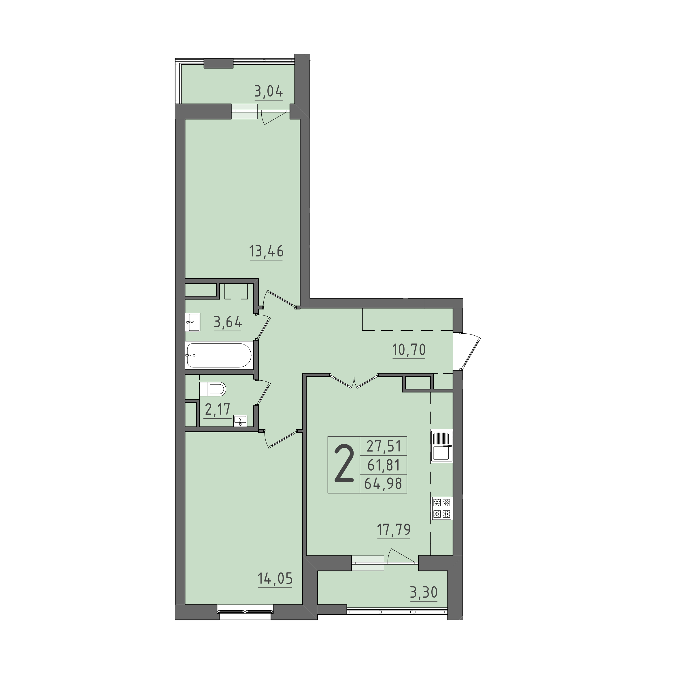ЖК На Кирова, ГП, кв. 11