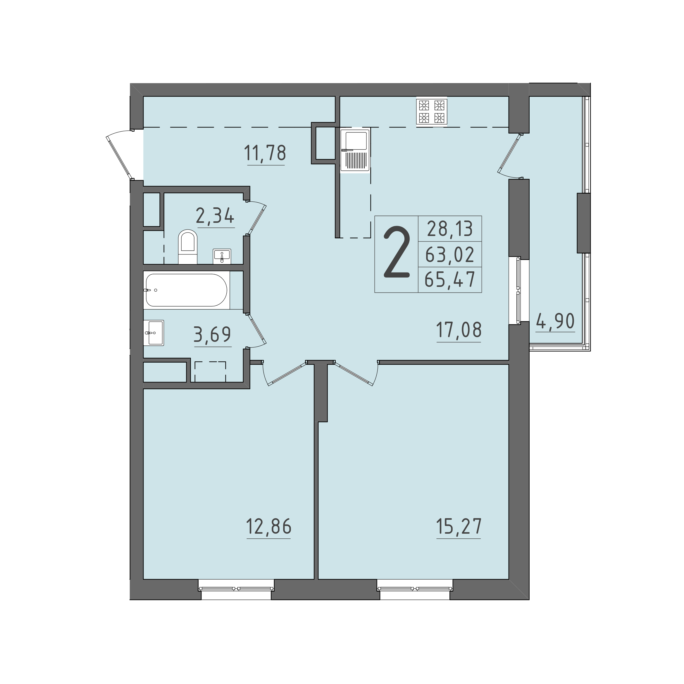 ЖК На Кирова, ГП, кв. 32