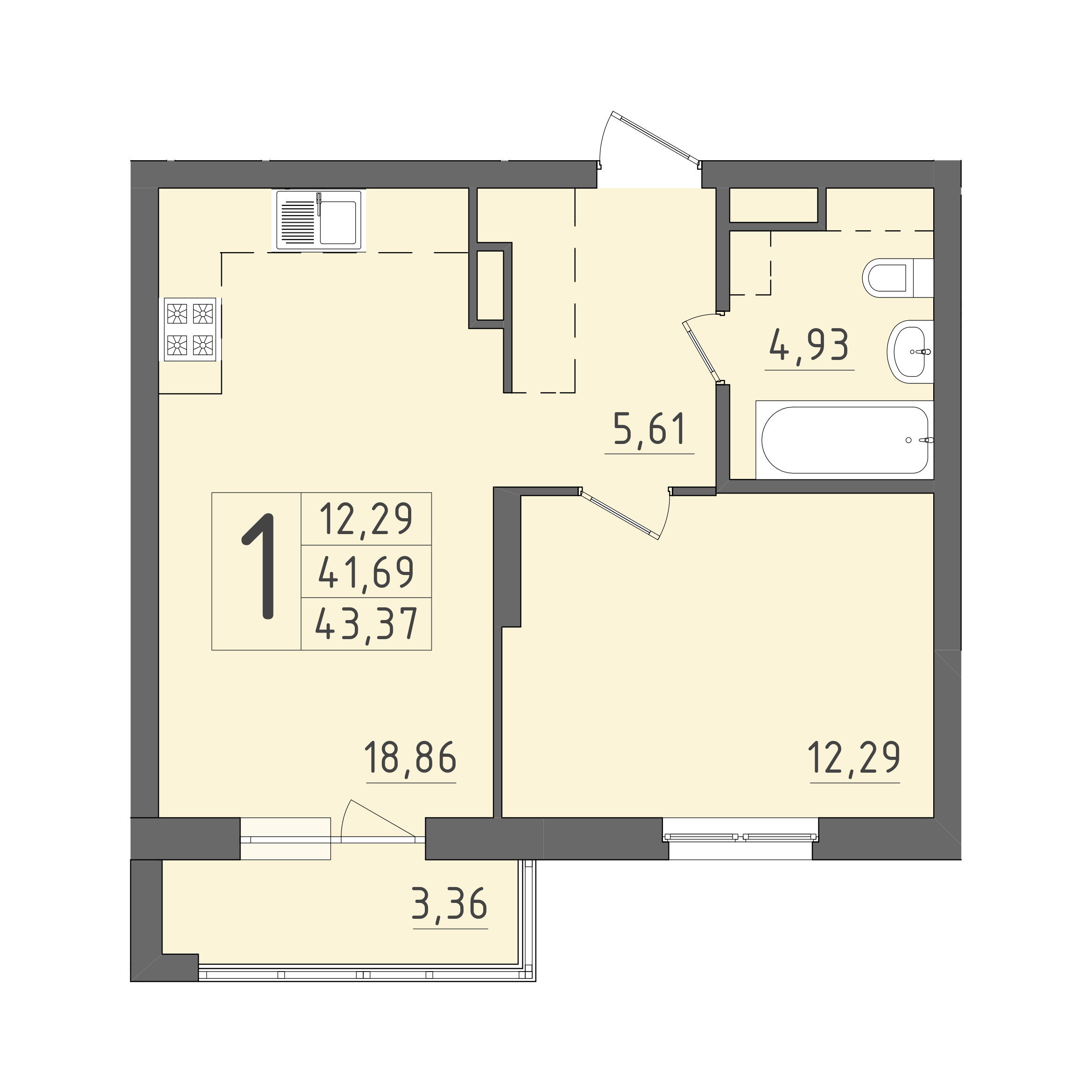 ЖК На Кирова, ГП, кв. 123