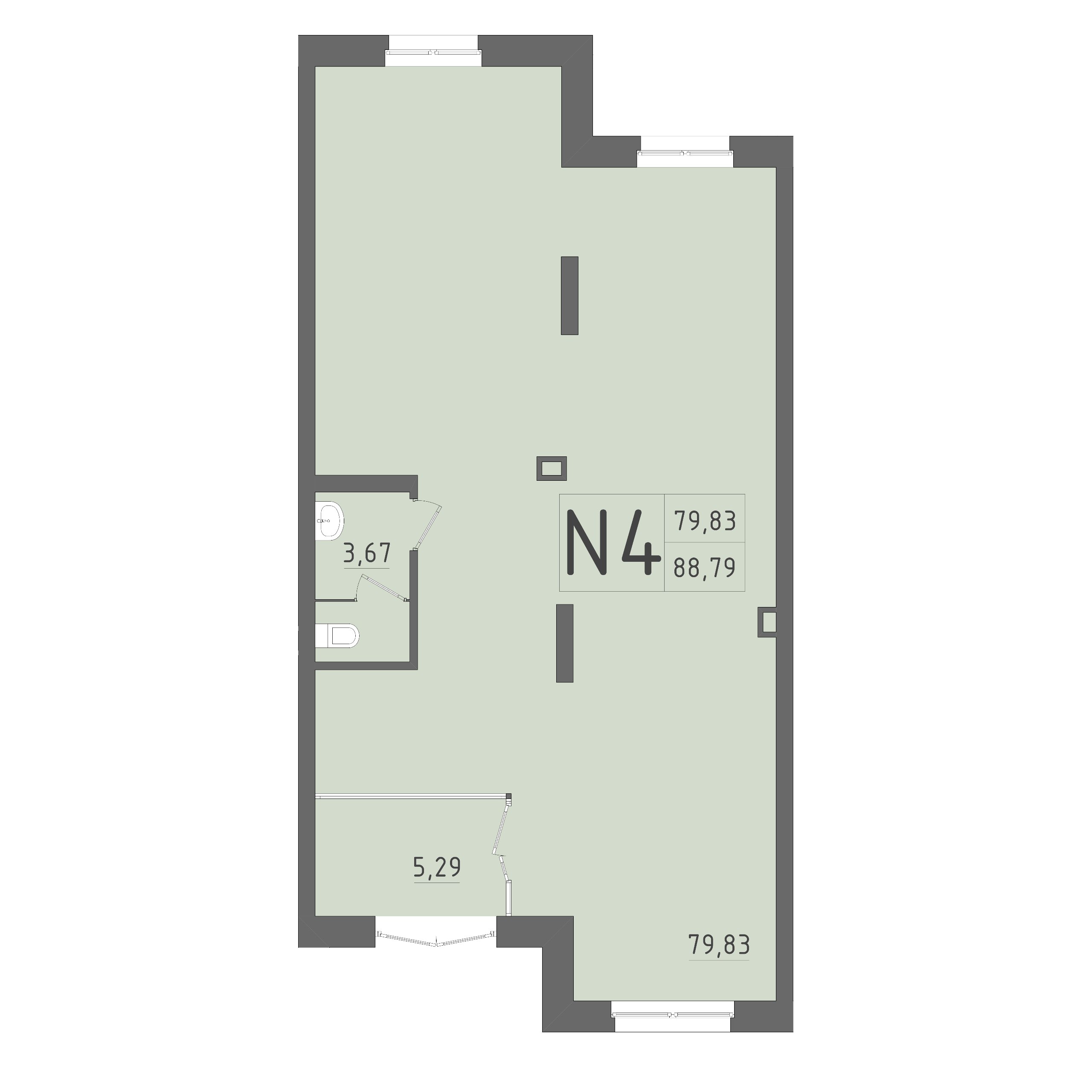ЖК На Кирова, ГП, кв. 4