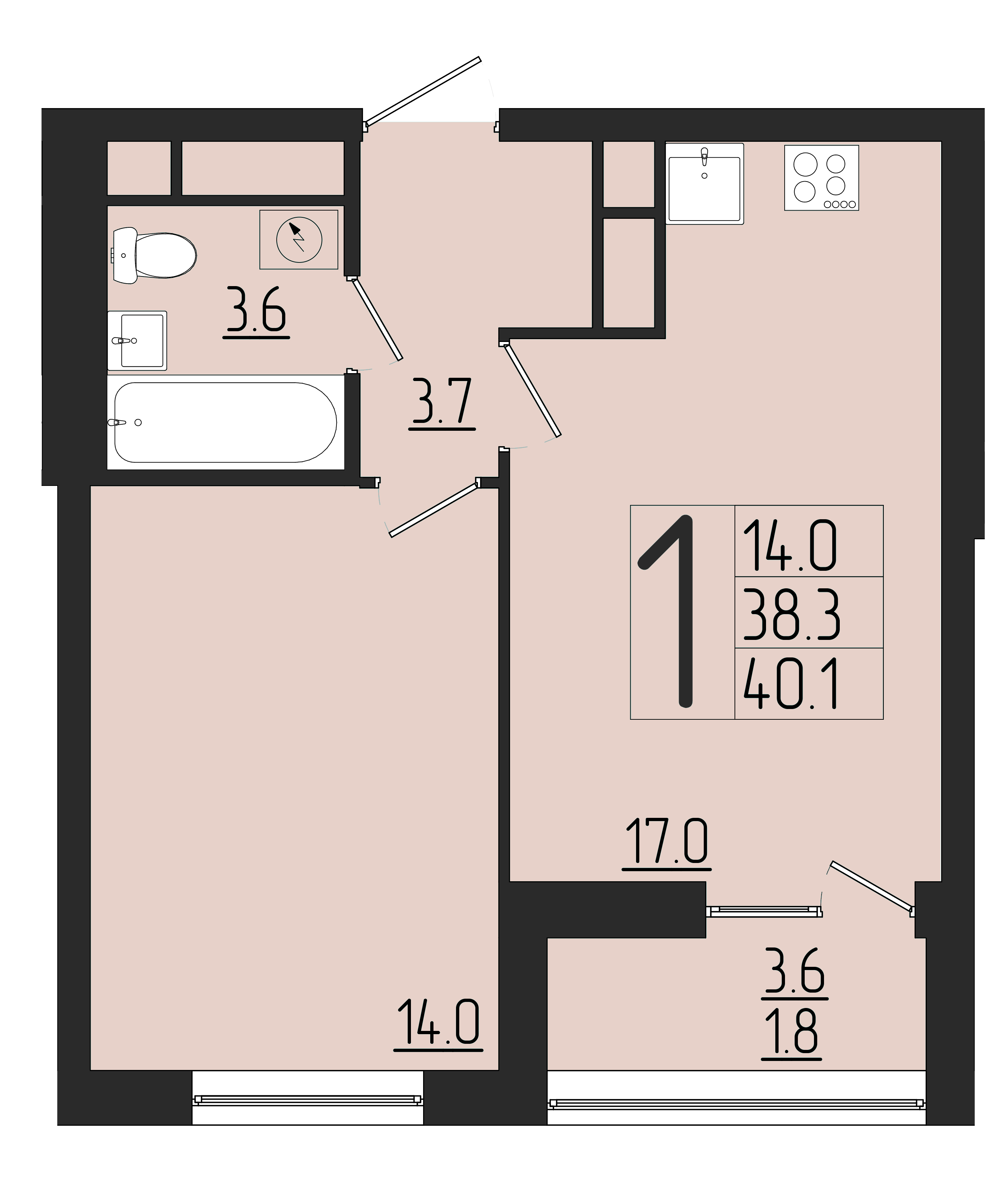 ЖК Розмарин, ГП, кв. 64