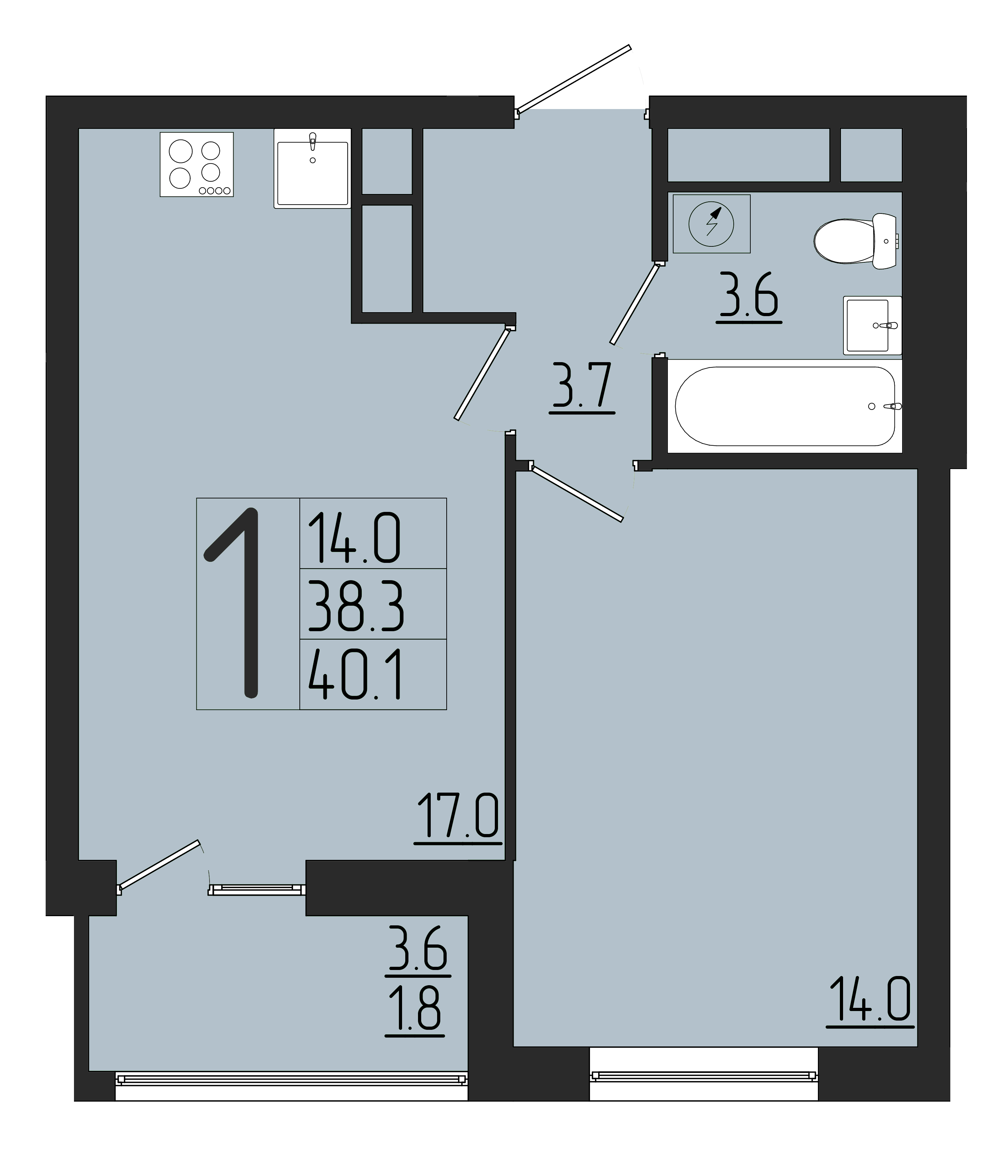 ЖК Розмарин, ГП, кв. 95