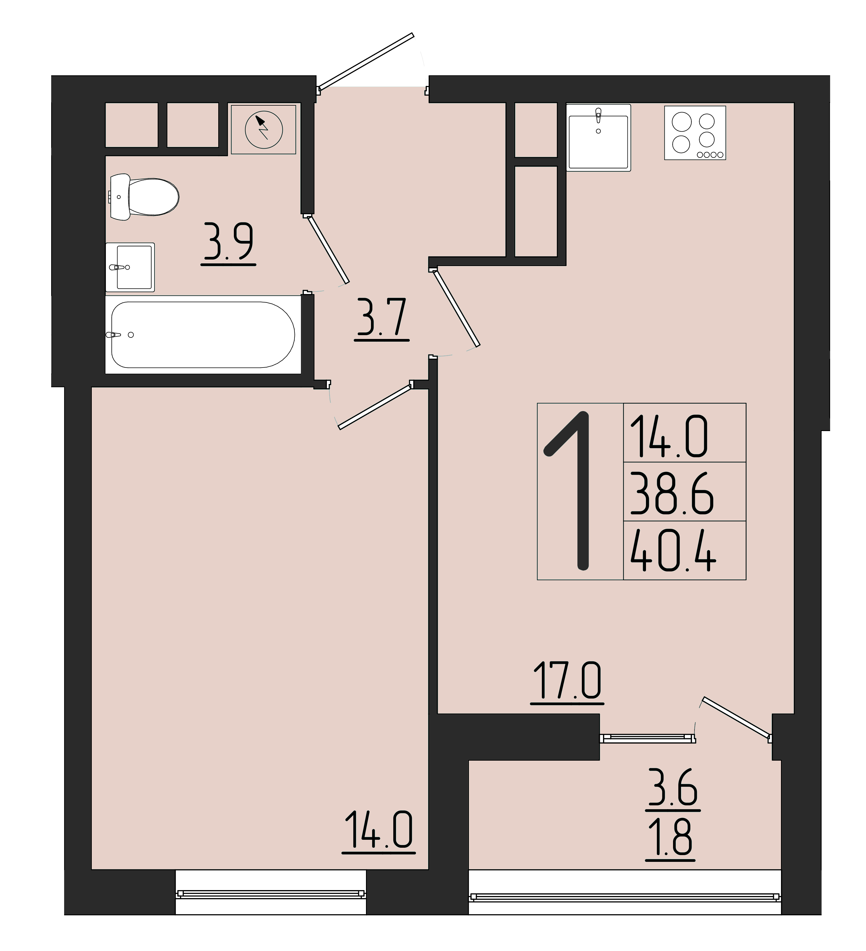 ЖК Розмарин, ГП, кв. 28
