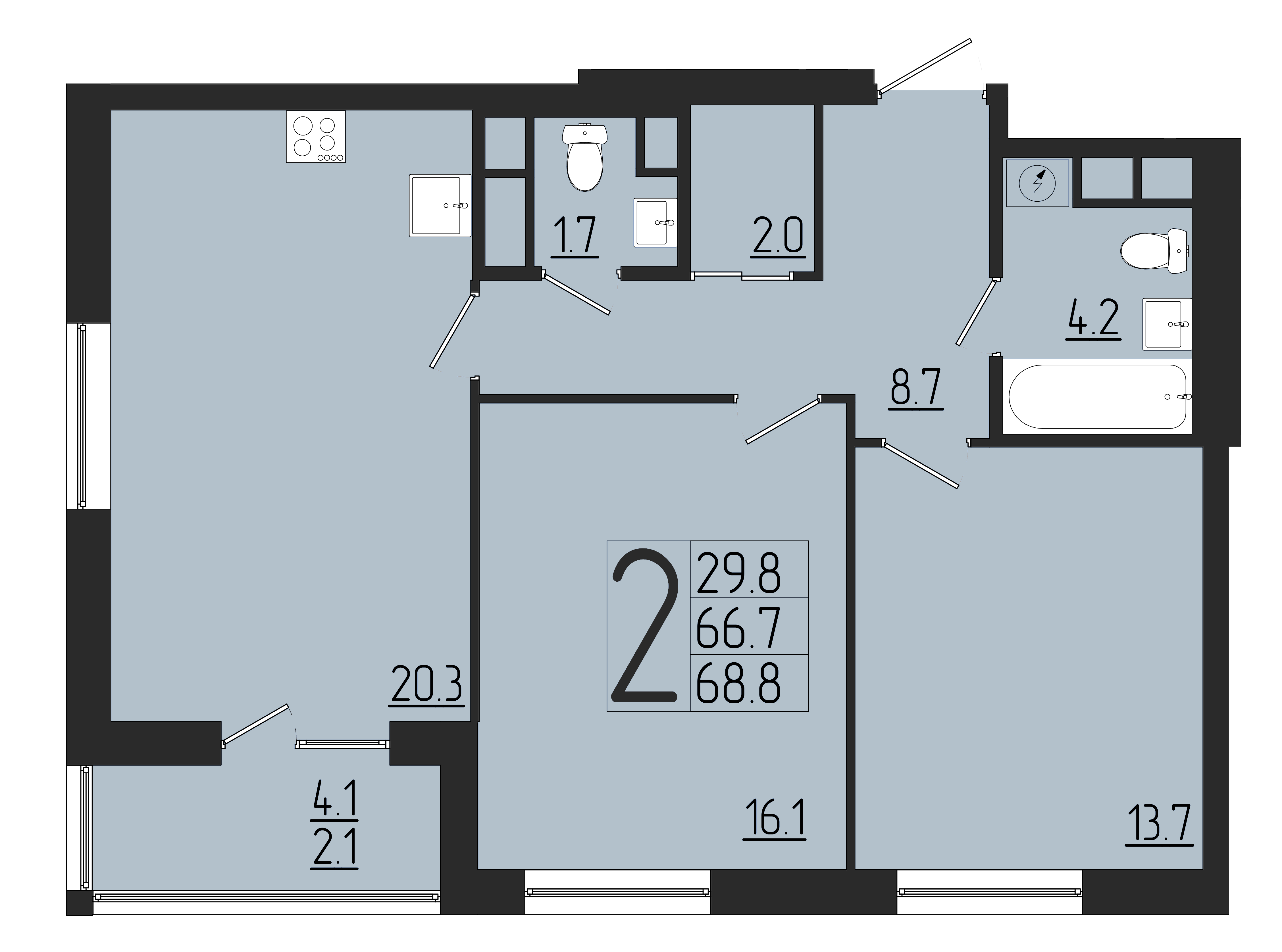 ЖК Розмарин, ГП, кв. 205