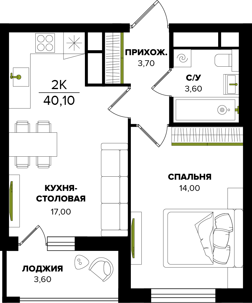 ЖК Розмарин, ГП, кв. 186